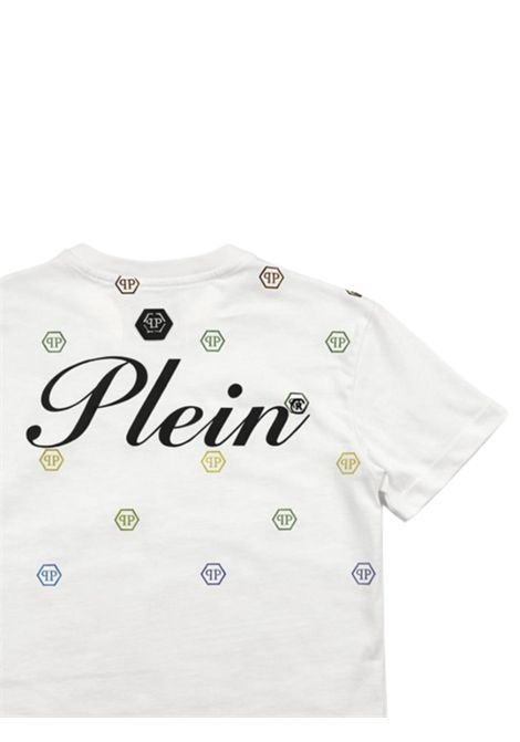 T-shirt bambino bianca in cotone Philipp Plein | BTH0088BIANCO