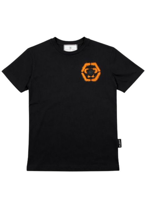 Black cotton T-shirt for children Philipp Plein | BTH015NERO