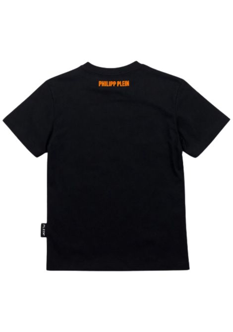 Black cotton T-shirt for children Philipp Plein | BTH015NERO