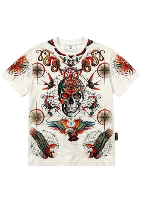 White cotton T-shirt for girls Philipp Plein | BTH033BIANCO