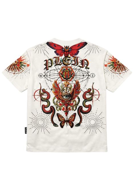 White cotton T-shirt for girls Philipp Plein | BTH033BIANCO