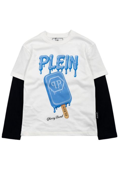 T-shirt bambino bianca in cotone Philipp Plein | BTH035BIANCO