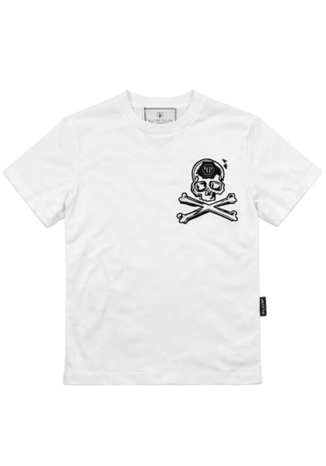 T-shirt bambino bianca in cotone Philipp Plein | BTH045BIANCO