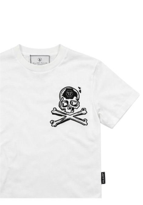 T-shirt bambino bianca in cotone Philipp Plein | BTH045BIANCO