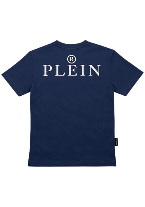 T-shirt bambino blu in cotone Philipp Plein | BTH045BLU