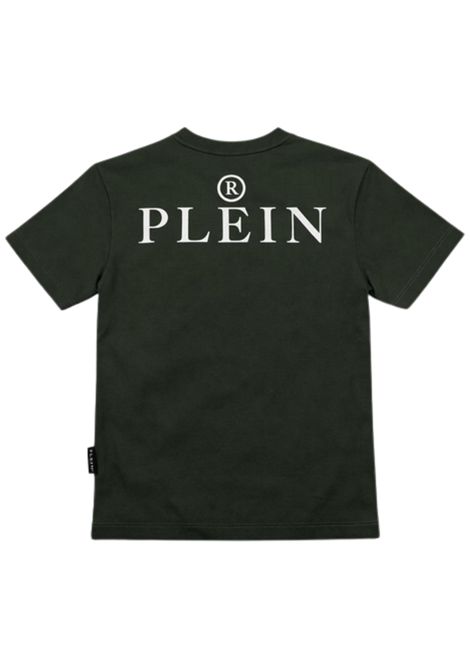 T-shirt bambino verde in cotone Philipp Plein | BTH045VERDE