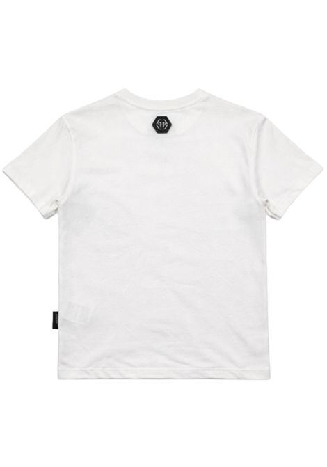 White cotton T-shirt for children Philipp Plein | BTH054BIANCO