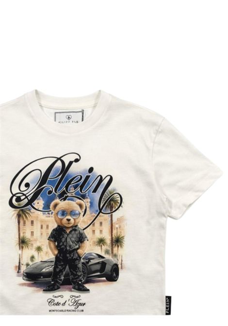 T-shirt bambino bianca in cotone Philipp Plein | BTH061BIANCO