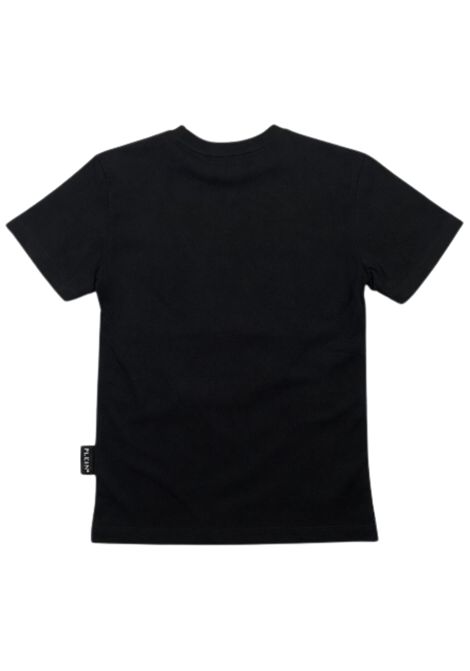 T-shirt bambino nera in cotone Philipp Plein | BTH068NERO