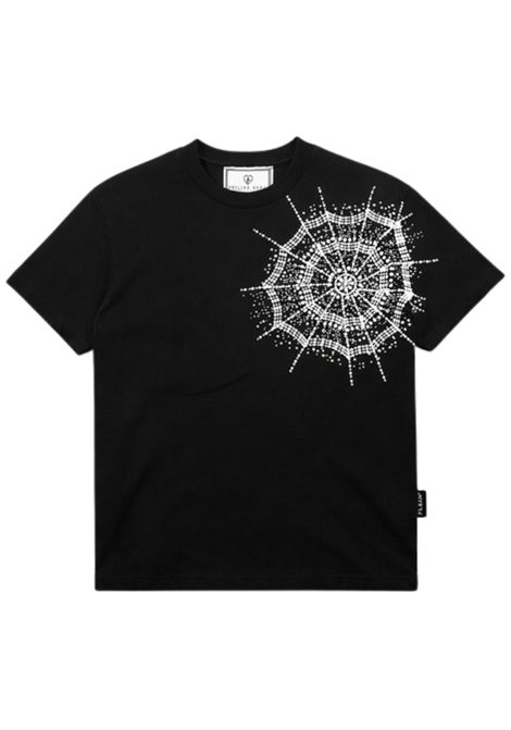 Black cotton T-shirt for children Philipp Plein | BTH074NERO