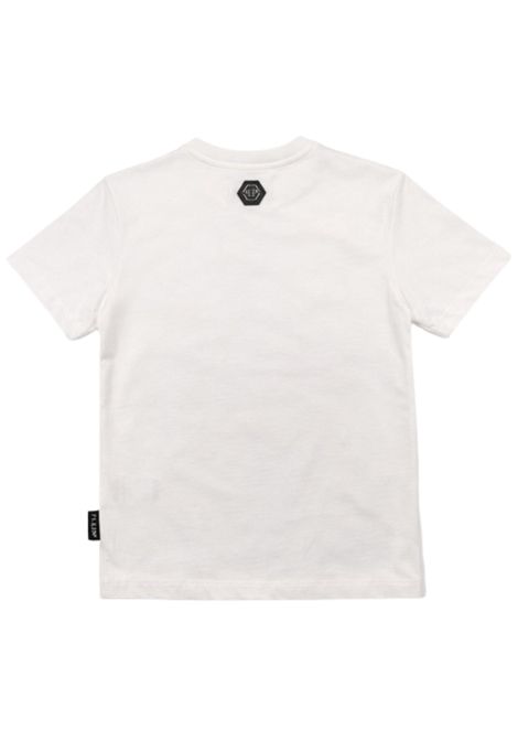 White cotton T-shirt for children Philipp Plein | BTH225BIANCO