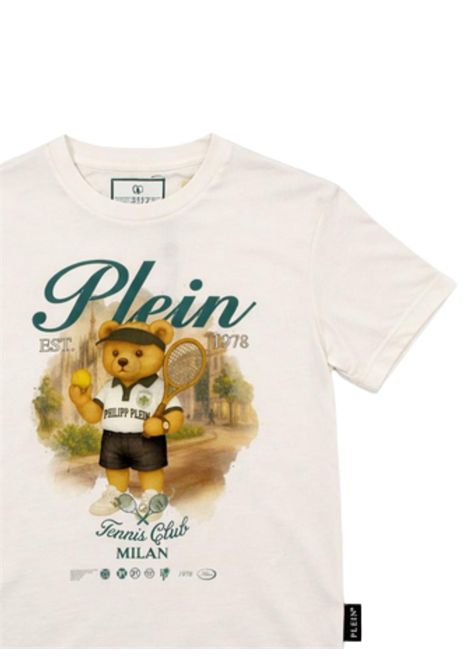 White cotton T-shirt for children Philipp Plein | BTH225BIANCO