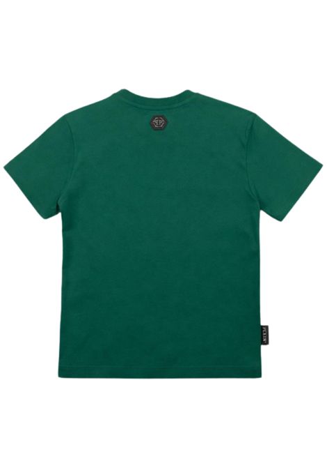 Green cotton T-shirt for children Philipp Plein | BTH225VERDE