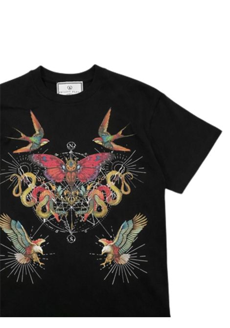 Abito bambina nero in cotone Philipp Plein | GDR143NERO