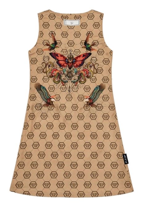 Abito bambina beige in cotone Philipp Plein | GDR511BEIGE