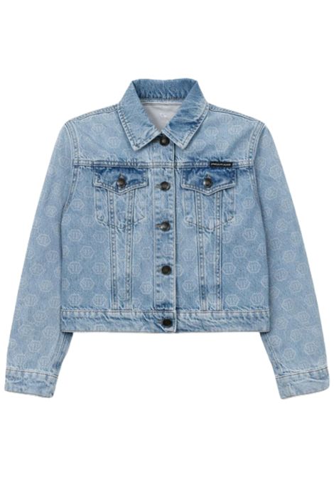 Giubbino bambina in cotone denim Philipp Plein | GJK204DENIM