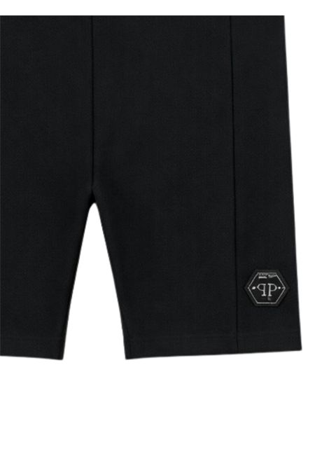 Ciclista bambina nero in cotone Philipp Plein | GLG165NERO