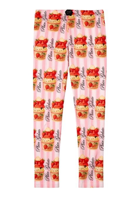 Leggins bambina rosa in cotone Philipp Plein | GLG231ROSA