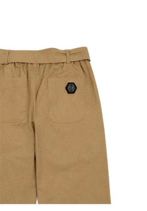 Pantalone bambina beige in cotone Philipp Plein | GPA150BEIGE