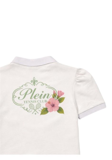 Polo bambina bianca in cotone Philipp Plein | GPO238BIANCO
