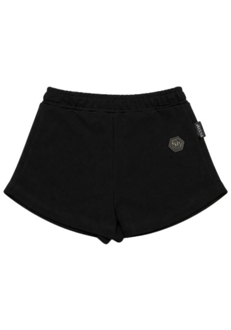 Shorts bambina nero in cotone Philipp Plein | GSH142NERO