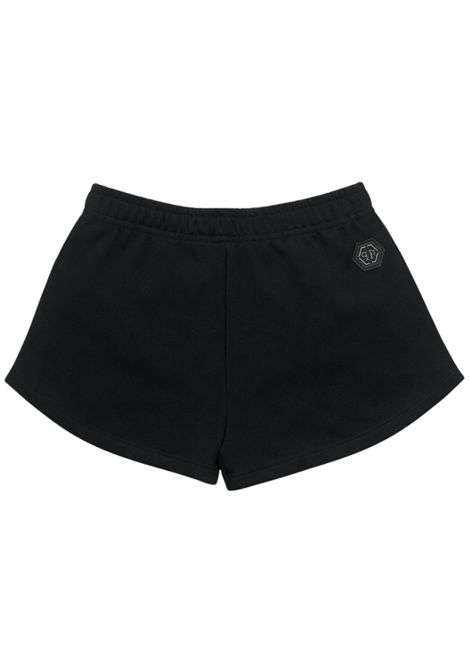 Shorts bambina nero in cotone Philipp Plein | GSH159NERO