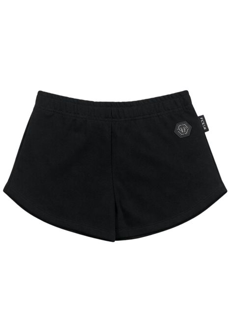 Shorts bambina nero in cotone Philipp Plein | GSH164NERO