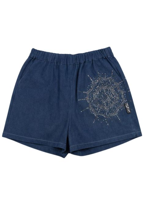 Shorts bambina in cotone denim Philipp Plein | GSH180DENIM