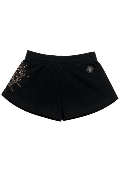 Shorts bambina nero in cotone Philipp Plein | GSH181NERO