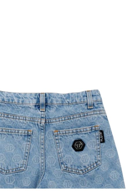 Shorts bambina in cotone denim Philipp Plein | GSH197DENIM