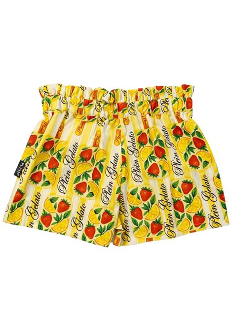Shorts bambina giallo in cotone Philipp Plein | GSH258GIALLO