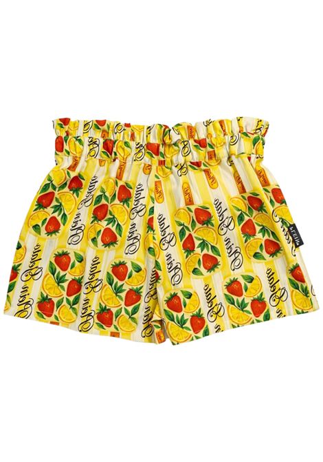 Shorts bambina giallo in cotone Philipp Plein | GSH258GIALLO