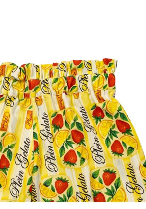 Shorts bambina giallo in cotone Philipp Plein | GSH258GIALLO