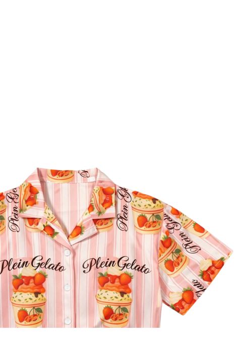 Camicia bambina rosa in cotone Philipp Plein | GSI230ROSA