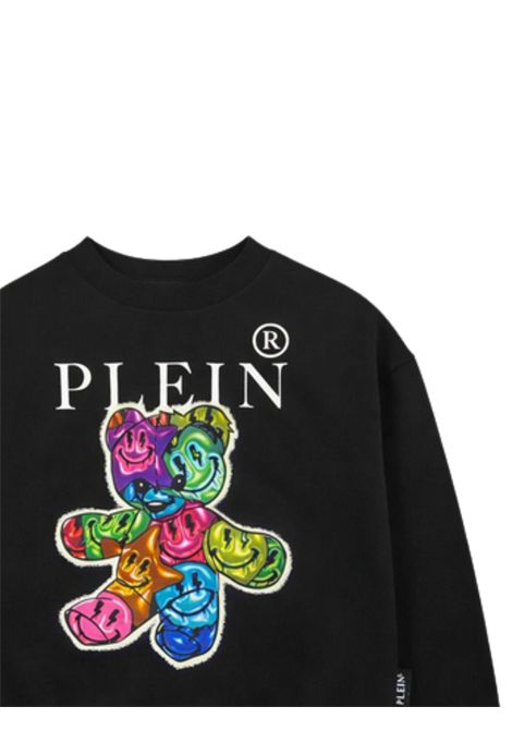 Black cotton sweatshirt for girls Philipp Plein | GSW156NERO