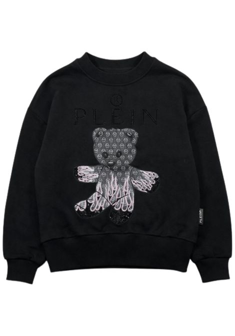 Felpa bambina nera in cotone Philipp Plein | GSW161NERO