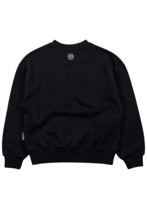 Felpa bambina nera in cotone Philipp Plein | GSW161NERO