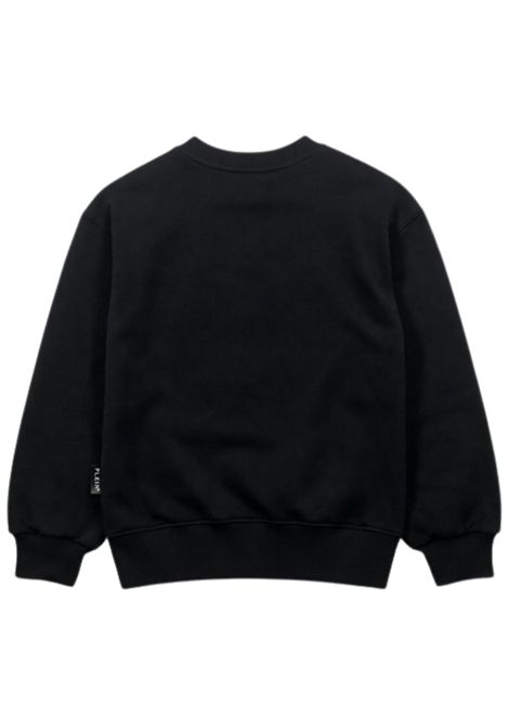 Black cotton sweatshirt for girls Philipp Plein | GSW209NERO