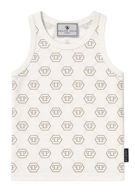 Canotta bambina bianca in cotone Philipp Plein | GTA189BIANCO