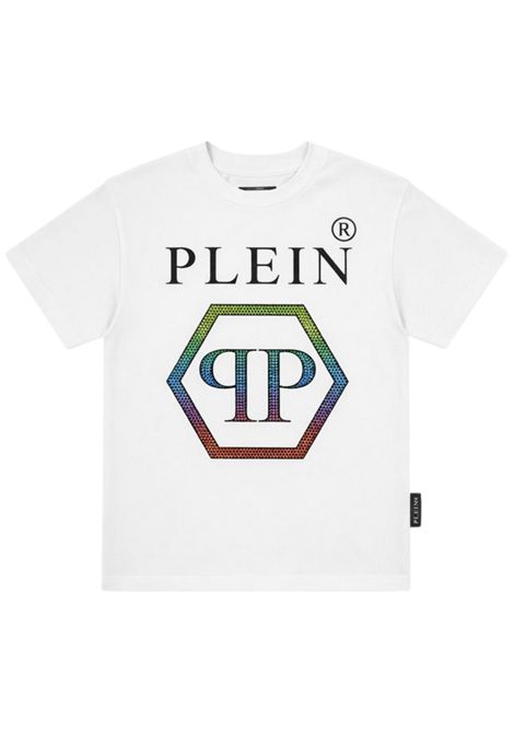 White cotton T-shirt for girls Philipp Plein | GTH157BIANCO