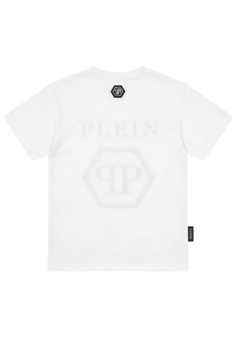 White cotton T-shirt for girls Philipp Plein | GTH157BIANCO