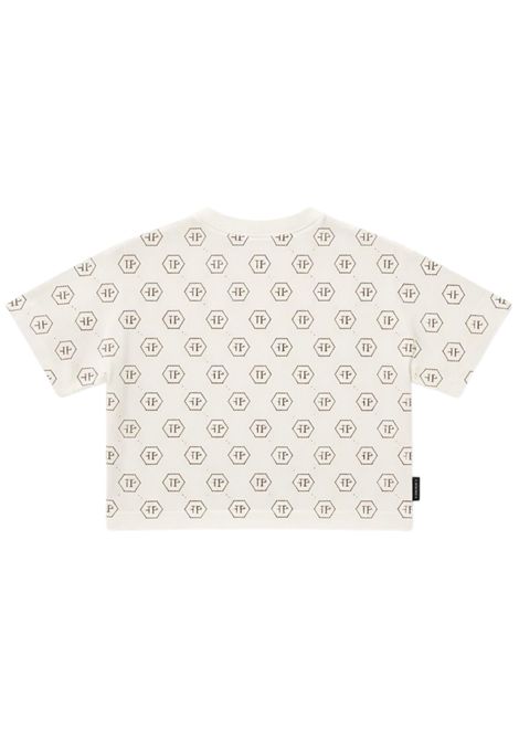 White cotton T-shirt for girls Philipp Plein | GTH201BIANCO