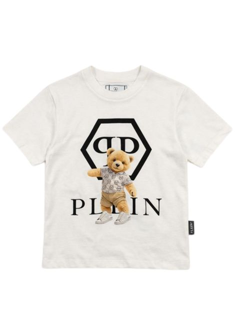 White cotton T-shirt for girls Philipp Plein | GTH202BIANCO