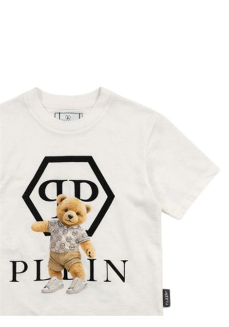 White cotton T-shirt for girls Philipp Plein | GTH202BIANCO