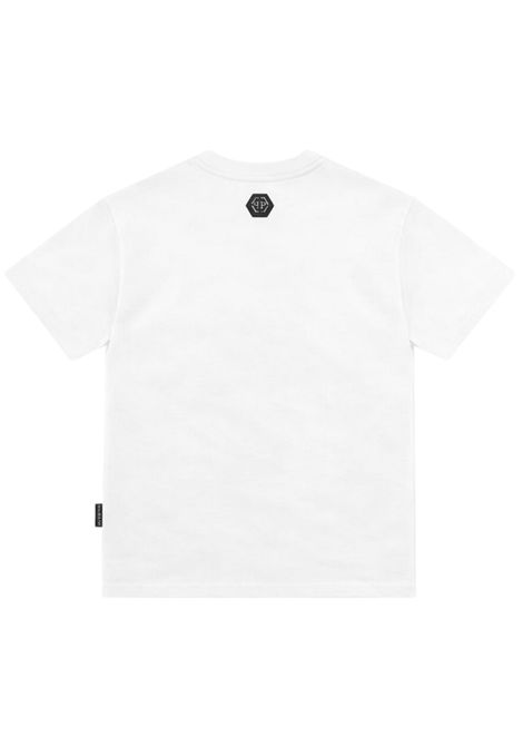 White cotton T-shirt for girls Philipp Plein | GTH211BIANCO