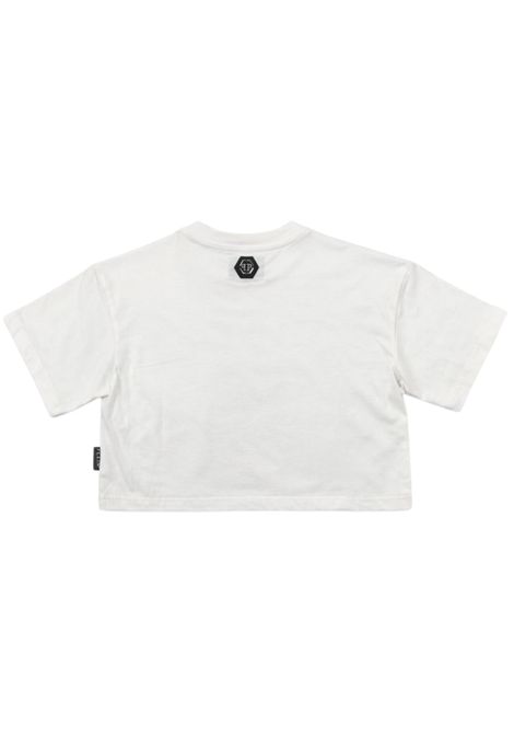 White cotton T-shirt for girls Philipp Plein | GTH226BIANCO