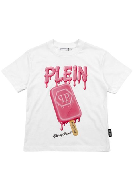 White cotton T-shirt for girls Philipp Plein | GTH233BIANCO