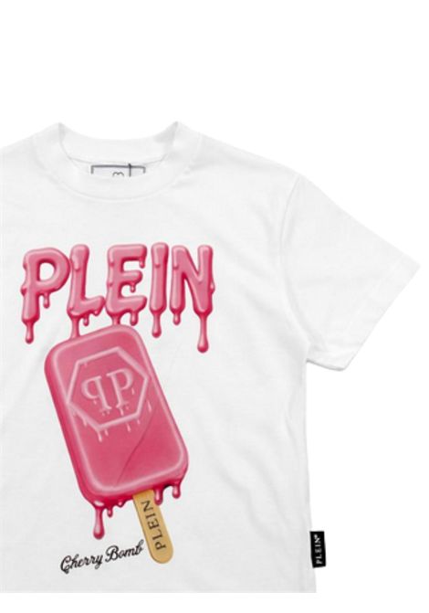 White cotton T-shirt for girls Philipp Plein | GTH233BIANCO