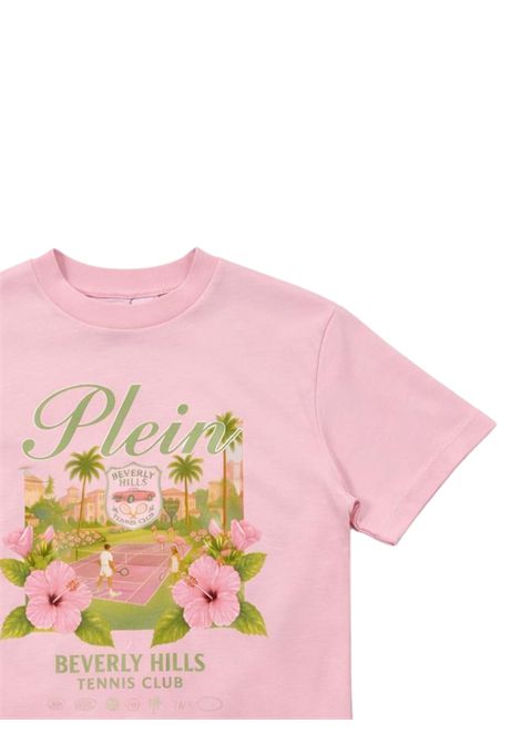 Pink cotton T-shirt for girls Philipp Plein | GTH236ROSA