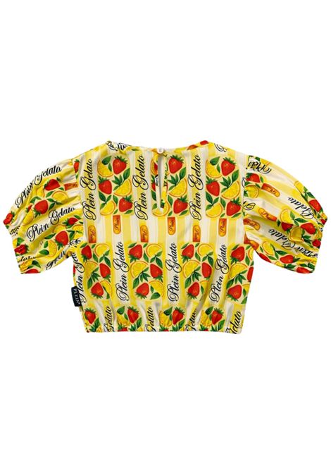 Top bambina giallo in cotone Philipp Plein | GTO228GIALLO
